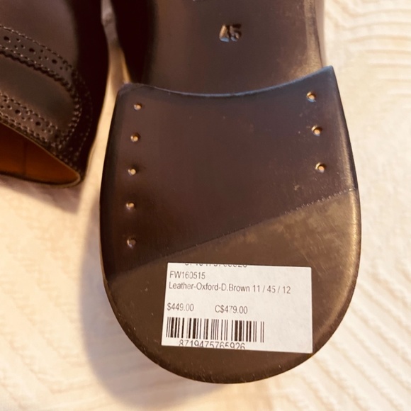 Suitsupply Dark Brown Calf Leather Oxford Brogues - NEVER WORN BRAND NEW main image 6